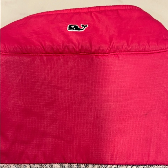 Thick Knit Blue and Pink Striped Quarter Zip Shep Shirt: Large - Picture 3 of 7